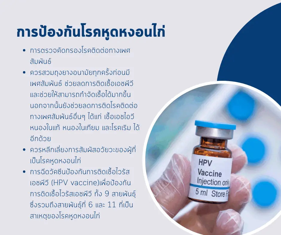 การป้องกันโรคหูดหงอนไก่
